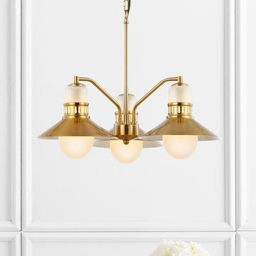 Colin Adjustable Iron/Glass Retro Hurricane LED Pendant - JONATHAN Y